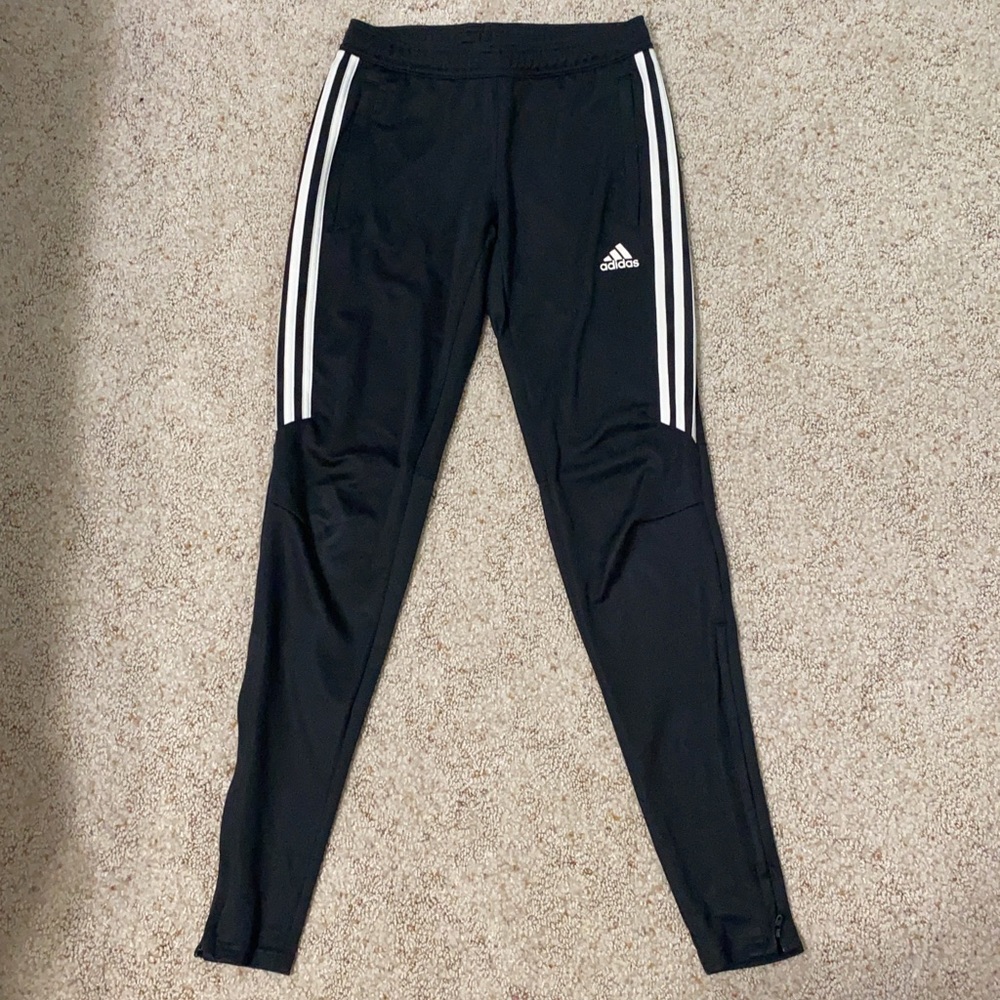 Adidas Black & White 3 Stripe Joggers!